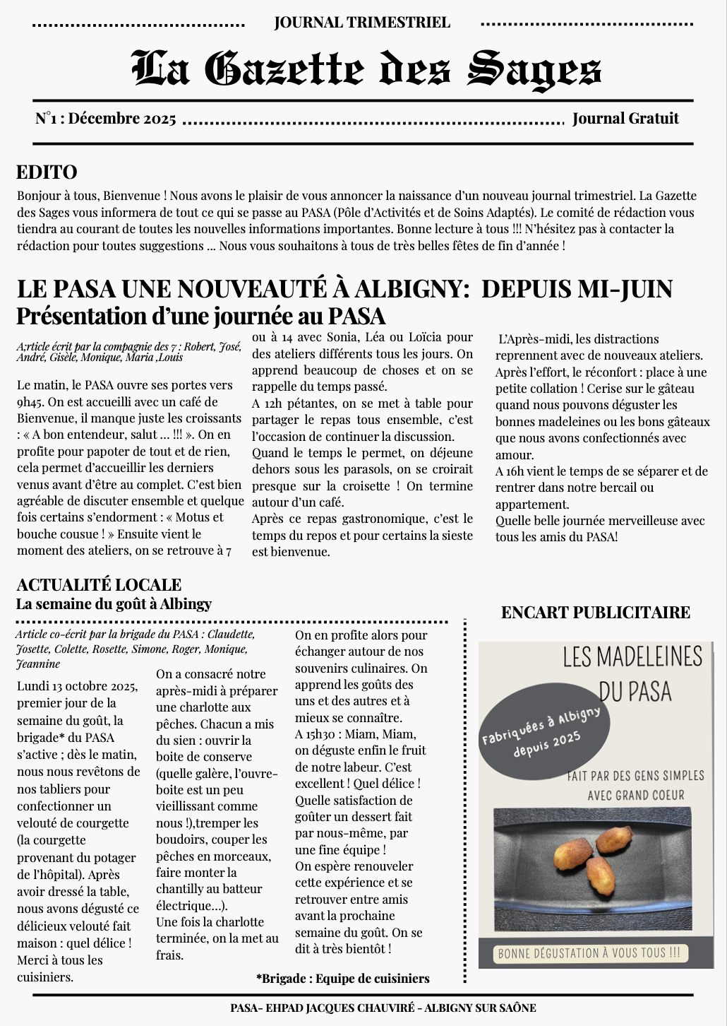 La gazette des sages