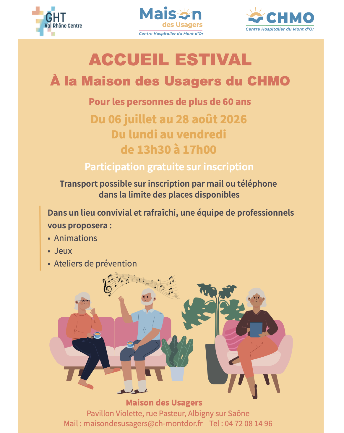 affiche accueil estival
