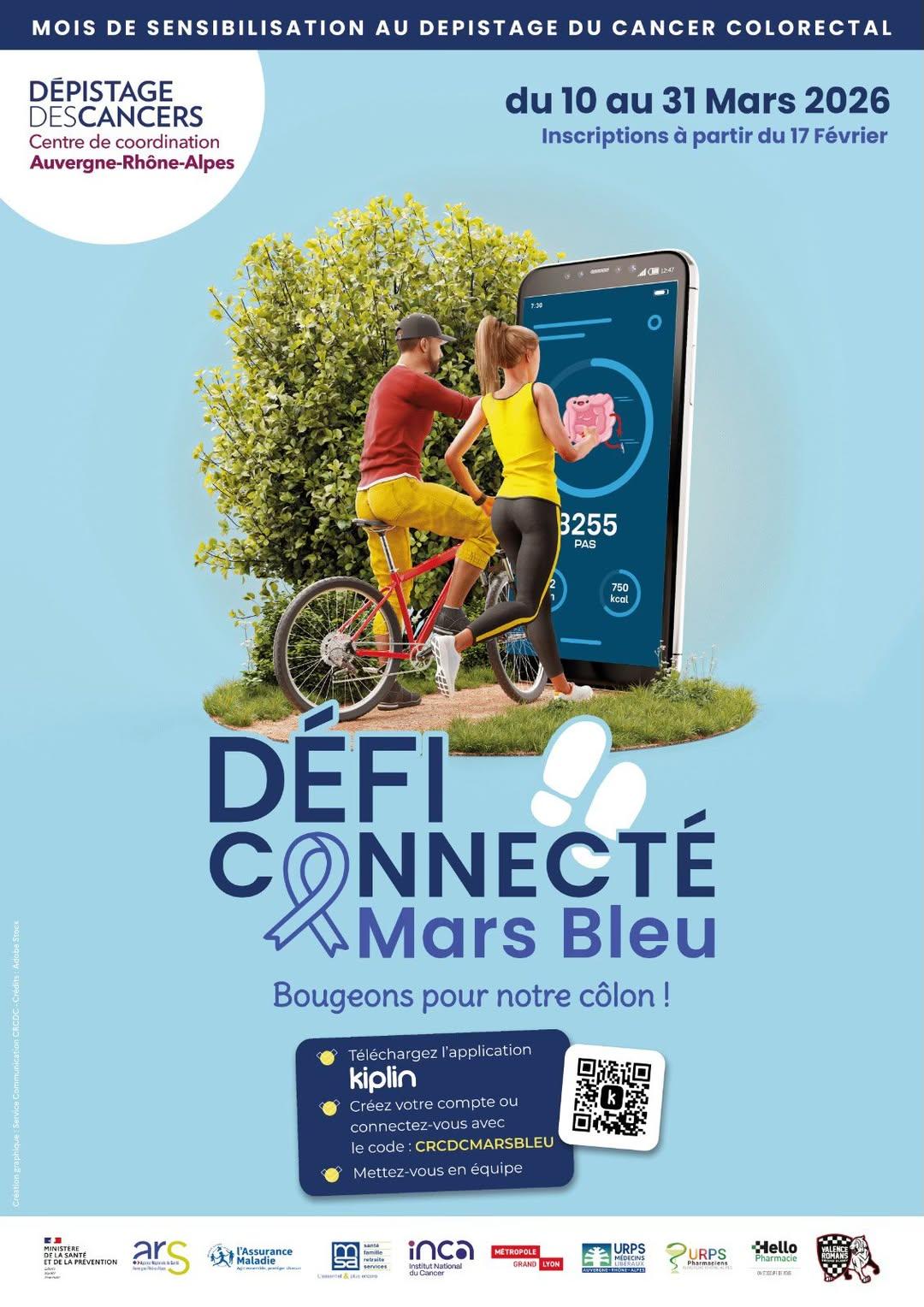 défi connecté mars bleu
